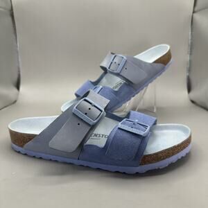 Birkenstock Arizona Split Dusty Blue Slide Sandals Shoes Womens Size 10 Suede